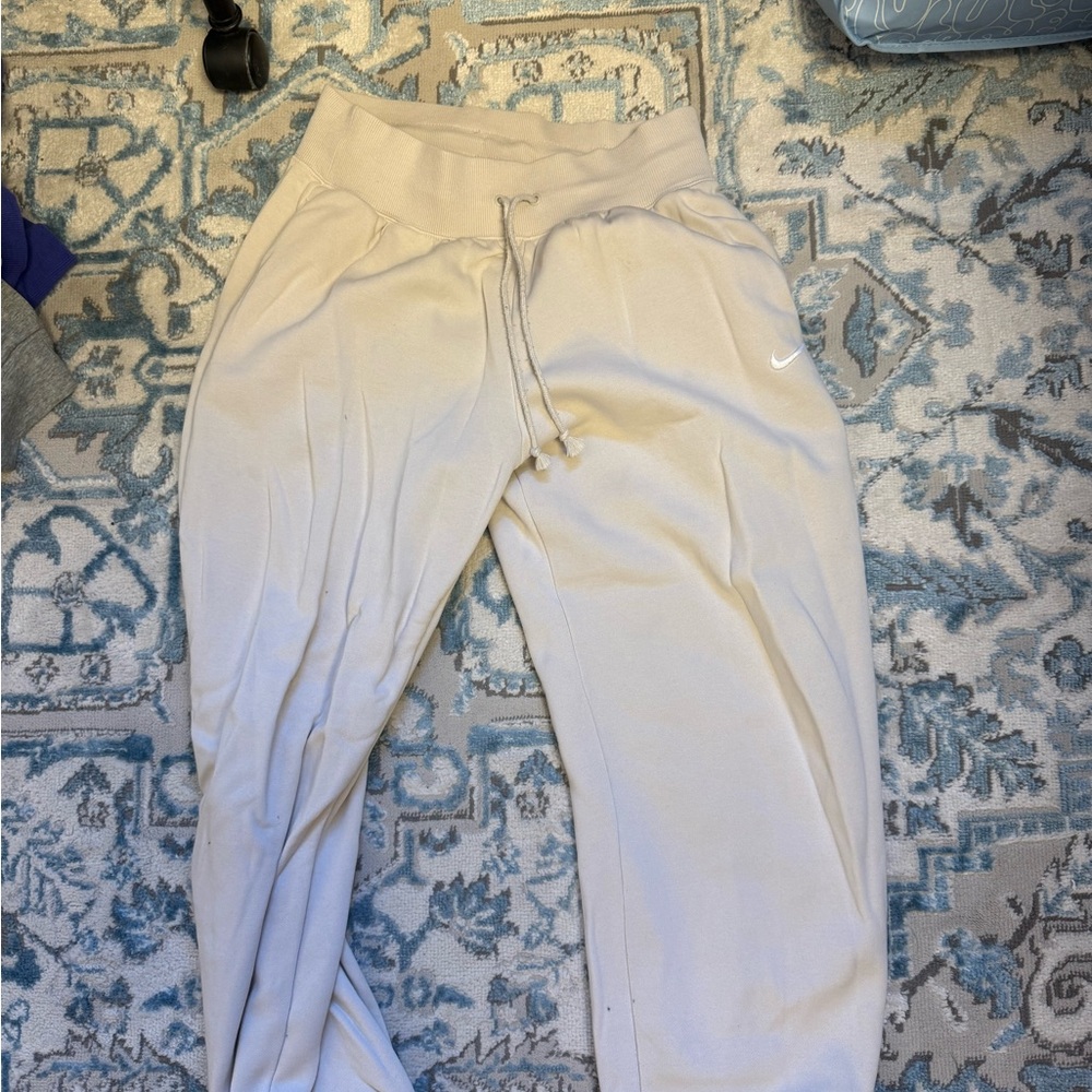 Nike Womens Baggy Off-White Joggers